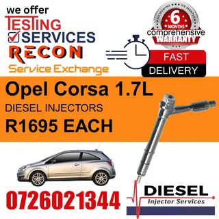 Opel Corsa 1.7L diesel injectors for sale