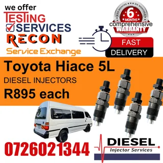 Toyota Hiace 5L diesel injectors for sale