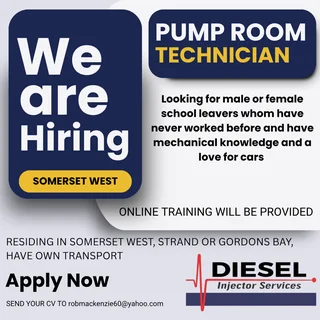 Pump Room Technician Position Available
