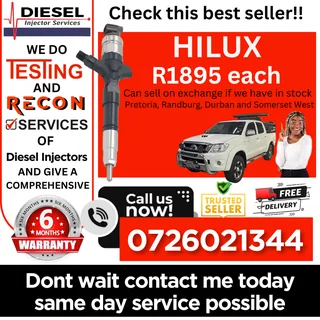 Toyota Hilux diesel injectors for sale