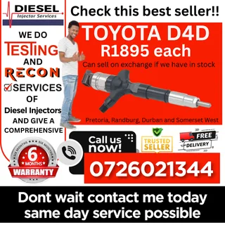 Toyota D4D diesel injectors for sale