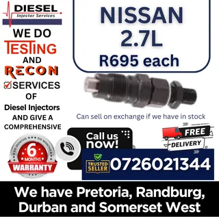 Nissan 2.7L diesel injectors for sale