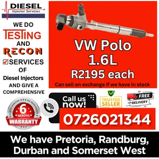 VW Polo 1.6L diesel injectors for sale