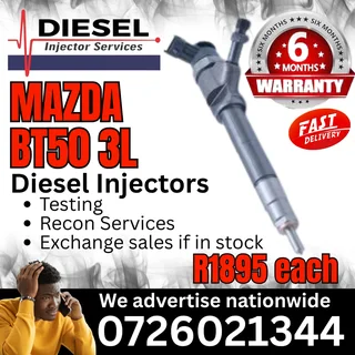 Mazda BT50 3L diesel injectors for sale