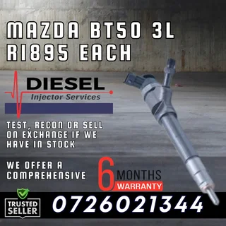 Mazda BT50 3L diesel injectors for sale