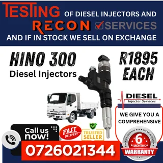 Hino 300 diesel injectors for sale