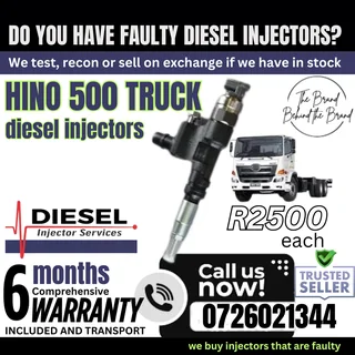Hino 500 Truck diesel injectors for sale