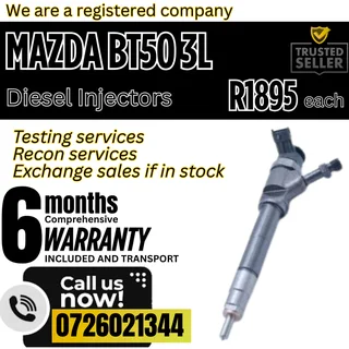 Mazda BT50 3L diesel injectors for sale