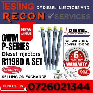 Brand New GWM P-Series diesel injectors for sale