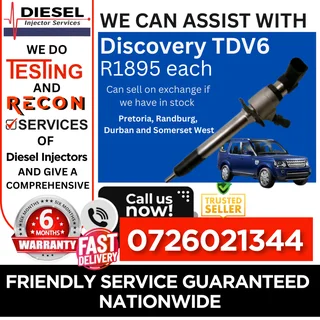 Discovery TDV6 diesel injectors for sale