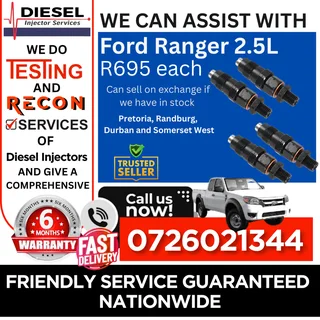 Ford Ranger 2.5L WL diesel injectors for sale