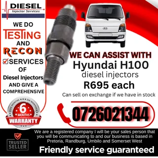 Hyundai H100 diesel injectors for sale