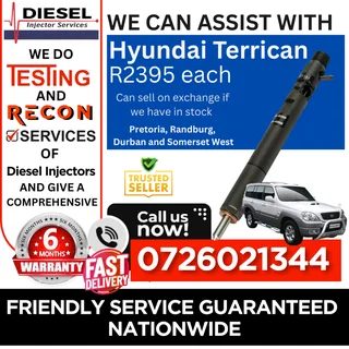 Hyundai Terrican diesel injectors for sale