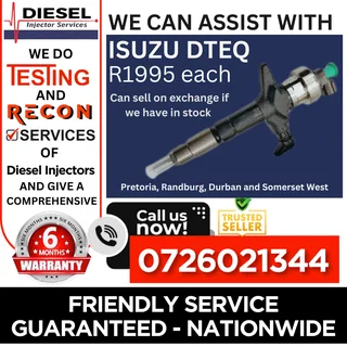 Isuzu Dteq diesel injectors for sale
