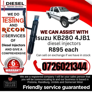 Isuzu KB280 diesel injectors for sale