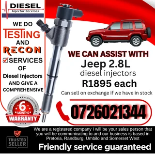 Jeep 2.8L diesel injectors for sale