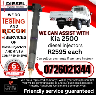 Kia 2500 diesel injectors for sale