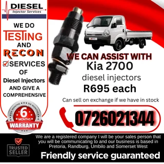 Kia 2700 diesel injectors for sale
