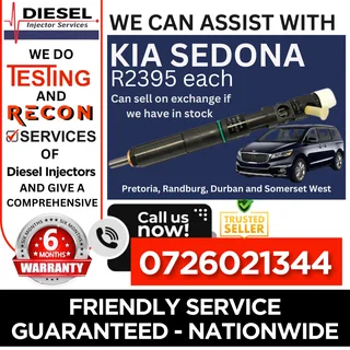 Kia Sedona diesel injectors for sale