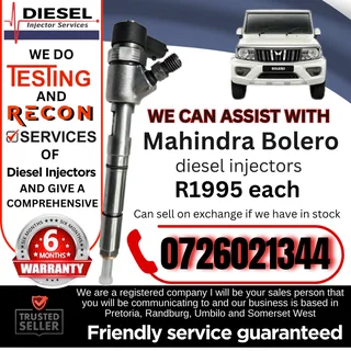 Mahindra Bolero diesel injectors for sale