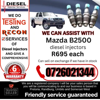 Mazda B2500 WL diesel injectors for sale