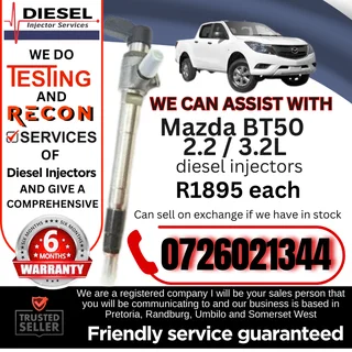 Mazda BT50 2.2 / 3.2L diesel injectors for sale