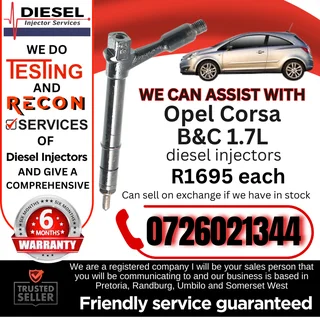 Opel Corsa diesel injectors for sale