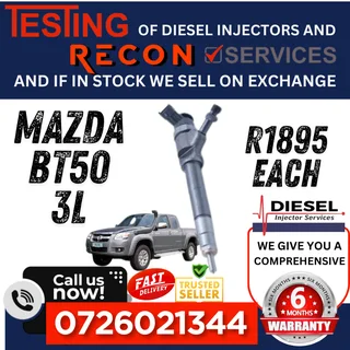 Mazda BT50 3L diesel injectors for sale