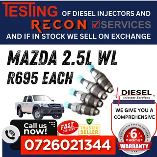 Mazda 2.5L WL diesel injectors for sale