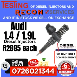 Audi 1.4 / 1.9L diesel injectors for sale