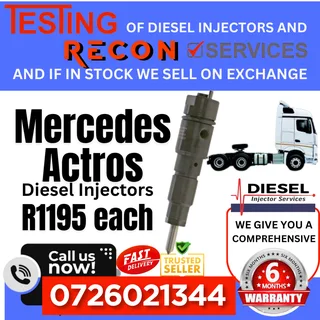 Mercedes Actros diesel injectors for sale