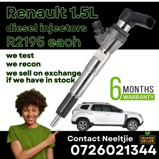 Renault 1.5L diesel injectors for sale