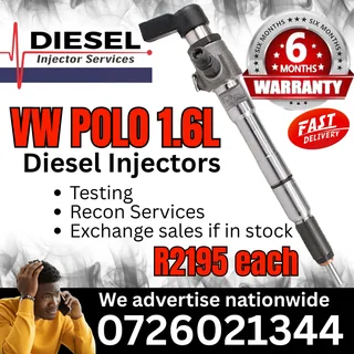 VW Polo 1.6L diesel injectors for sale