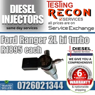 Ford Ranger 2L bi turbo Diesel Injectors for sale
