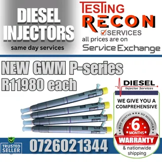 Brand new GWM p-series Diesel Injectors for sale