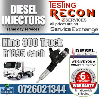 Hino 300 diesel injectors for sale
