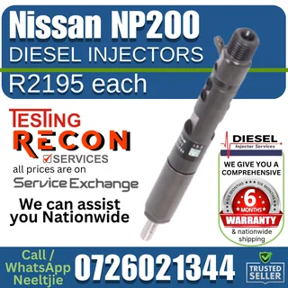 Nissan NP200 diesel injectors for sale