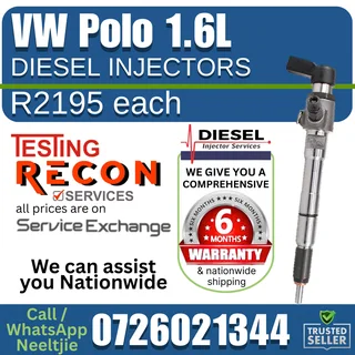 VW Polo 1.6L diesel injectors for sale