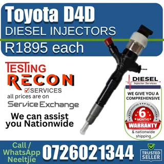 Toyota D4D diesel injectors for sale