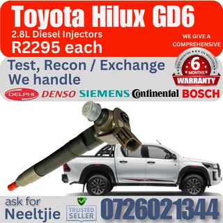 Toyota Hilux GD6 2.8L diesel injectors for sale