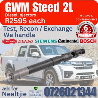 GWM Steed 2L diesel injectors for sale