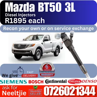 Mazda BT50 3L diesel injectors for sale