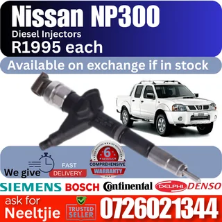 Nissan NP300 diesel injectors for sale