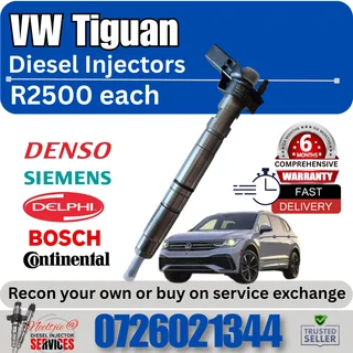 VW Tiguan diesel injectors for sale
