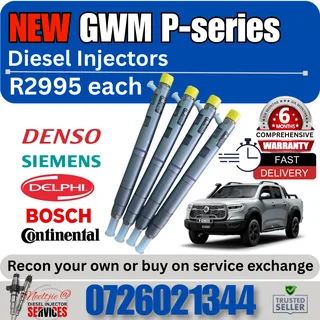NEW GWM P-series diesel injectors for sale