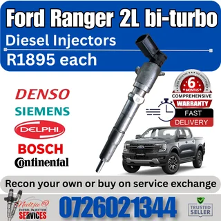 Ford Ranger 2L bi-turbo diesel injectors for sale