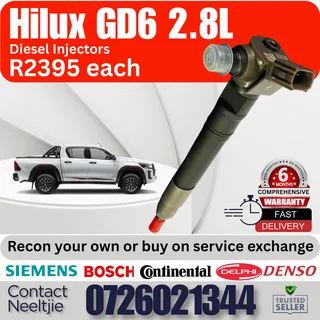 Toyota Hilux GD6 2.8L diesel injectors for sale