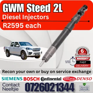 GWM Steed 2L diesel injectors for sale