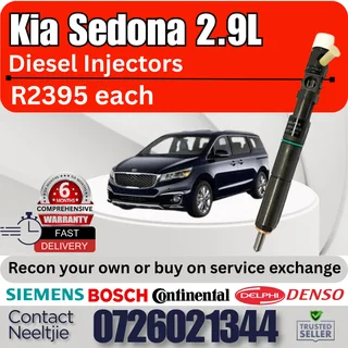 Kia Sedona 2.9L diesel injectors for sale