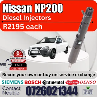 Nissan NP200 diesel injectors for sale